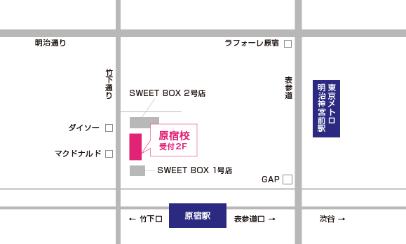 NOAダンス教室原宿校 地図画像