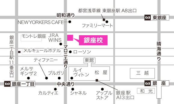 NOAダンス教室銀座校 地図画像
